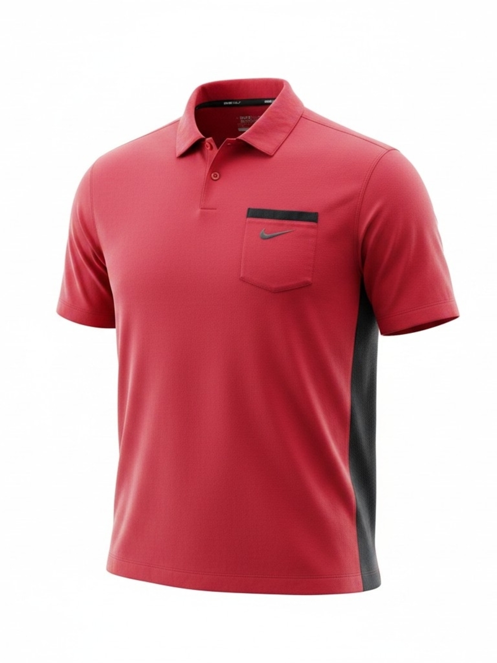 Nike Golf Dri-FIT Polo Shirt Mens XL Red Black Tour Performance Short Sleeve